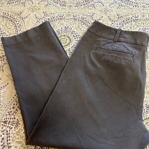 LOFT Women’s Flat Front Chinos- Muted Grey-Size 12P